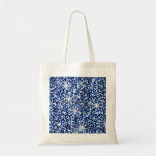 Bolsa Tote Blue Cheetah Sparkles