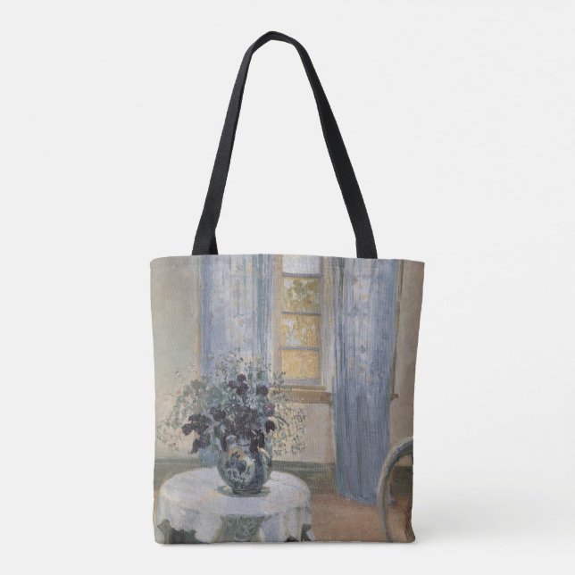 Bolsa Tote Blue Clematis no estúdio do artista, Anna Ancher (Verso)