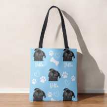 Blue Custom Paw Print Dog Lover Pet Photo