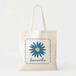 Bolsa Tote Blue Daisy Flower Girl
