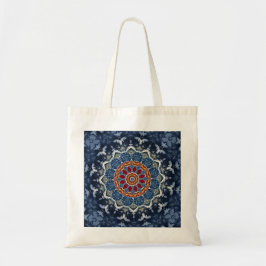 Bolsa Tote Blue Decorative Holiday Tote Bag
