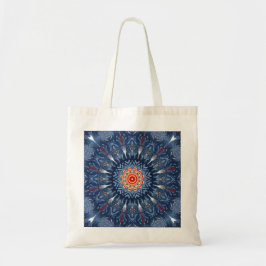 Bolsa Tote Blue Decorative Holiday Tote Bag