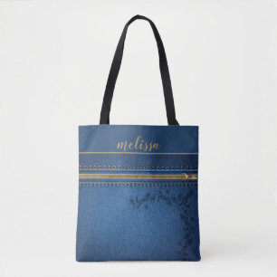Bolsa Tote Blue Denim Personalizado