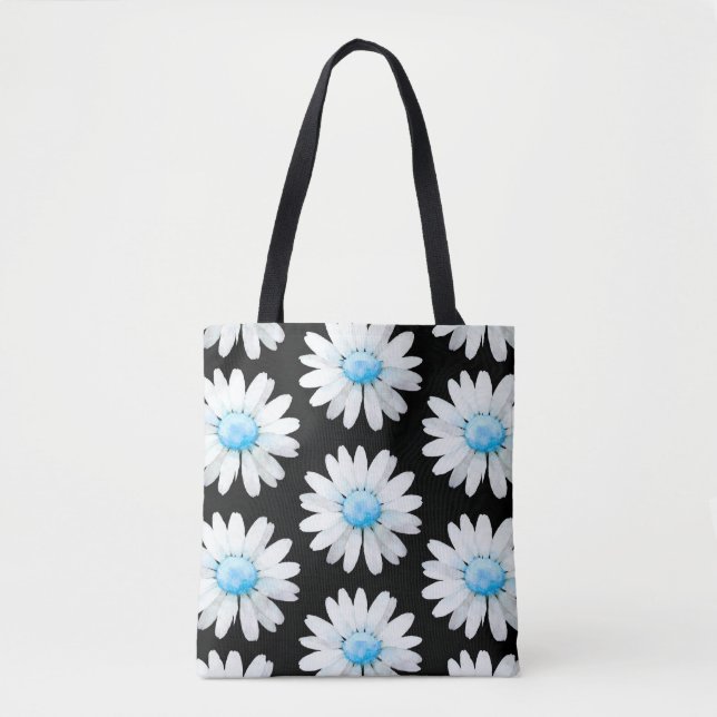 Bolsa Tote Blue Dotted Daisy's (Frente)