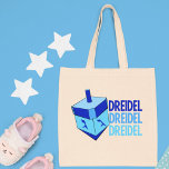 Bolsa Tote Blue Dreidel<br><div class="desc">Dreidel dreidel dreidel em três tons diferentes de azul com um sonho azul para Chanucá.</div>