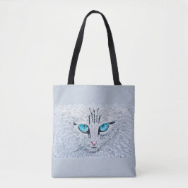 Bolsa Tote Blue Eyed Fluffy Cat