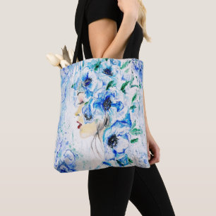Bolsa Tote Blue Fantasy - Watercolor