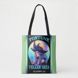 Bolsa Tote Blue Fortune Teller _ Halloween