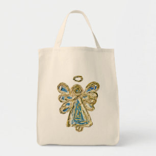 Bolsa Tote Blue Guardian Angel Art Custom Totoag