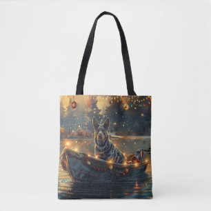 Bolsa Tote Blue Heeler Natal Festivo Viagem