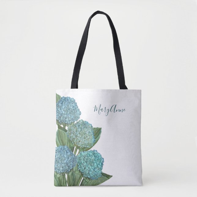Bolsa Tote Blue Hydrangea (Frente)