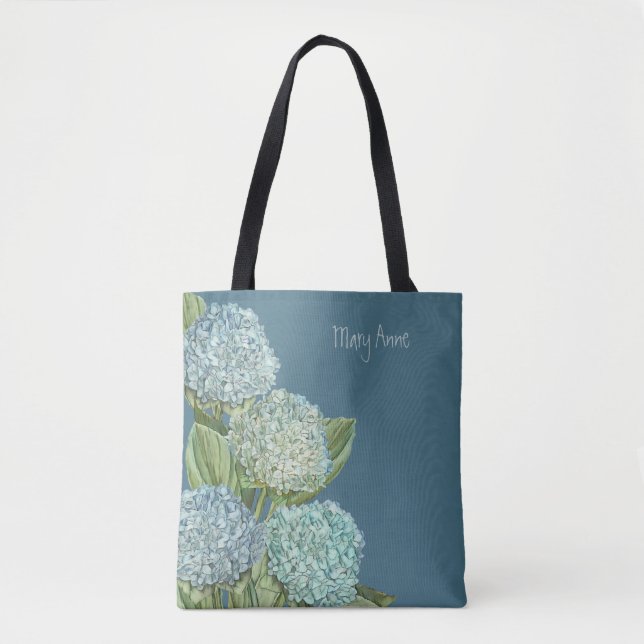 Bolsa Tote Blue Hydrangea (Frente)