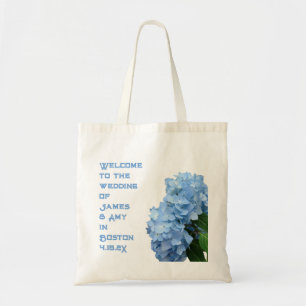 Bolsa Tote Blue Hydrangeas Weding Bag de Boas-vindas