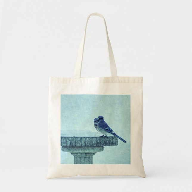 Bolsa Tote Blue Jays Winter Feeding Painterly (Frente)