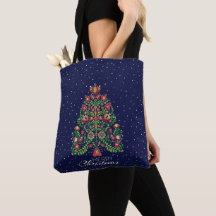 Bolsa Tote Blue Kalocsa Matyo Folk Natal