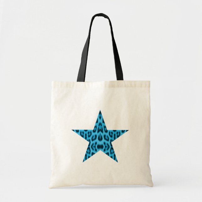 Bolsa Tote Blue Lepard Star Bag (Frente)