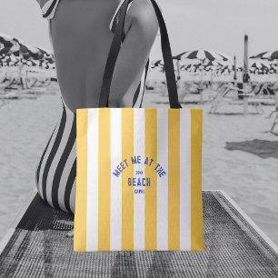 Bolsa Tote Blue Me Encontra Na Faixa Da Cabana Amarela Da Pra