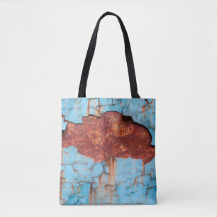 Bolsa Tote Blue paint and rust texture old, paint, texture, a