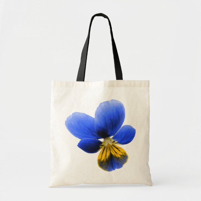 Bolsa Tote Blue Pansy Tote Bag (Frente)