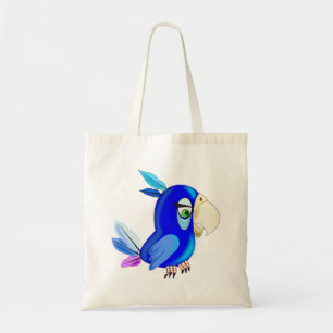 Bolsa Tote Blue Parrot Tote Bag Divertido - Pintura