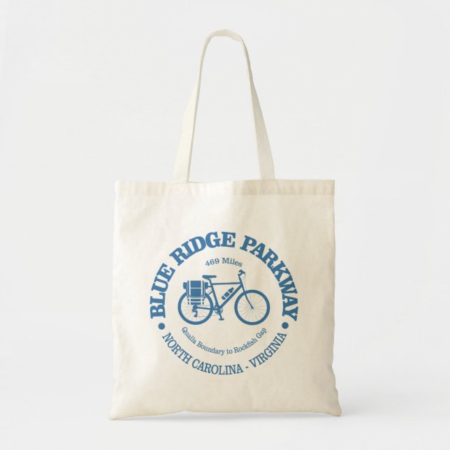 Bolsa Tote Blue Ridge Parkway (ciclismo) (Frente)