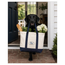 Blue Seersucker Dog Silhouette Pet Lover's