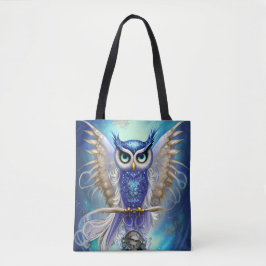 Bolsa Tote Blue Steampunk Owl