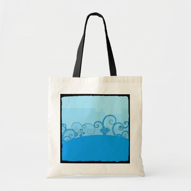 Bolsa Tote Blue Swirl Fantasy Tote Bag (Frente)