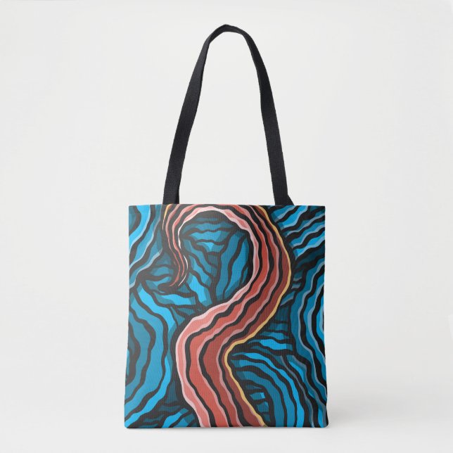 Bolsa Tote Blue Tentacle (Frente)