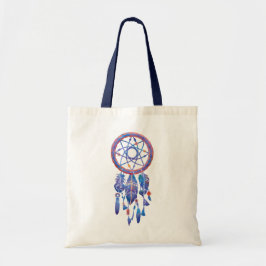 Bolsa Tote Blue Watercolor Dreamcatcher Modern Boho
