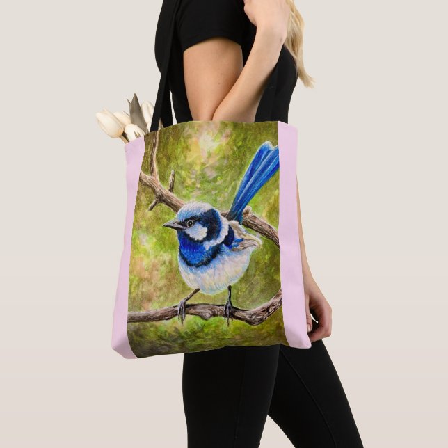 Bolsa Tote Blue Wren - (Close Up)