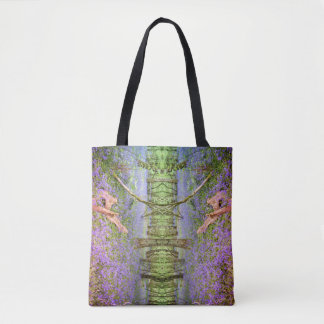 Bolsa Tote Bluebells da arte abstracta que compram a sacola
