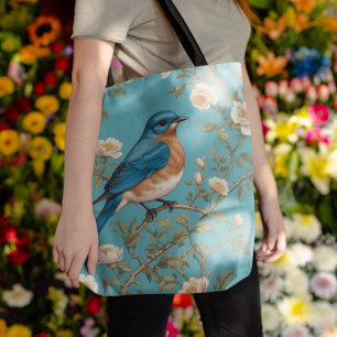 Bolsa Tote Bluebird William Morris Inspirou Turquois