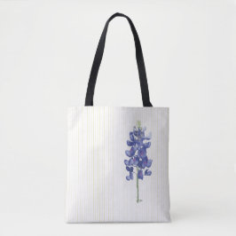 Bolsa Tote Bluebonnet, azul, roxa, flor selvagem