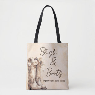 Bolsa Tote Blush e Botas 40º Aniversário Rodeio Western