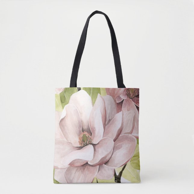 Bolsa Tote Blush Magnolia Flowers (Frente)