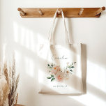 Bolsa Tote Blush Peony Floral Watercolor Partido Personalizad<br><div class="desc">Blush Peony Floral Watercolor - Marca de Marca Personalizada - Marca de Marca</div>