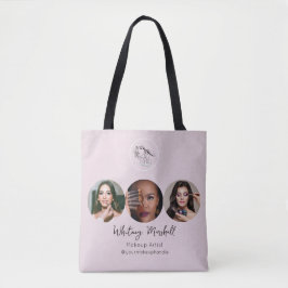Bolsa Tote Blush Pink Script Logo Photo Makeup Artist