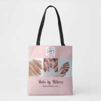 Blush Rosa Logotipo de Script Preto 3Foto Manicure