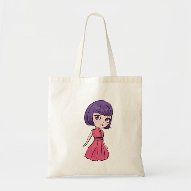 Bolsa Tote Blythe doll art, ilustração fofa e kawaii (Frente)
