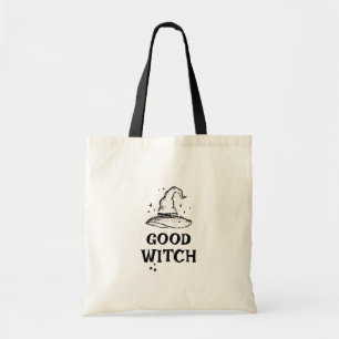 Bolsa Tote Boa Bruxa Negra e Branca Halloween