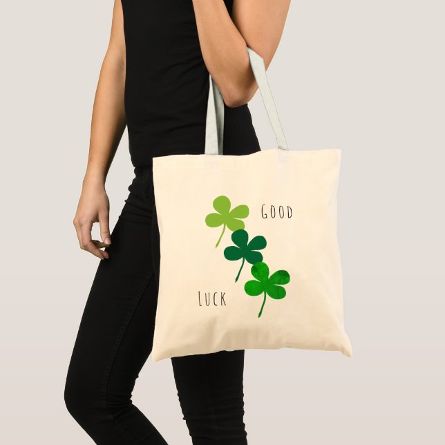 Bolsa Tote Boa Sorte de Camarões Verdes (Frente (produto))