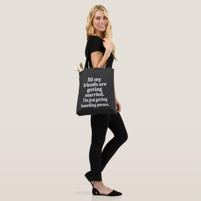 Bolsa Tote Boarding Passes Over Bouquets – Funny Travel  (No(a) Modelo)