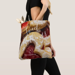 Bolsa Tote Boas Noções de Foto de Cookie em Forma de Coração