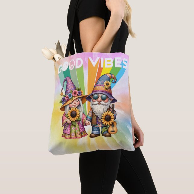Bolsa Tote Boas Vibes Hippie Gnomos (Close Up)