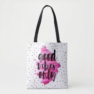 Bolsa Tote Boas vibrações só latas, cor-de-rosa quente