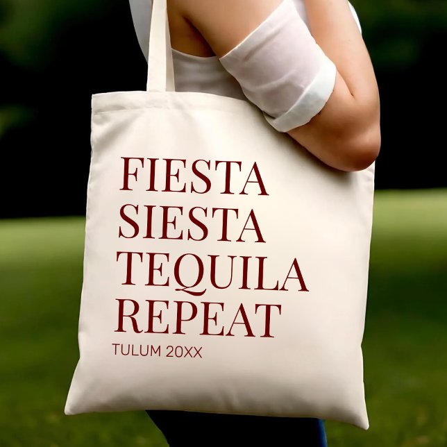 Bolsa Tote Boas-vindas a Fiesta Beach Bachelorette (Criador carregado)