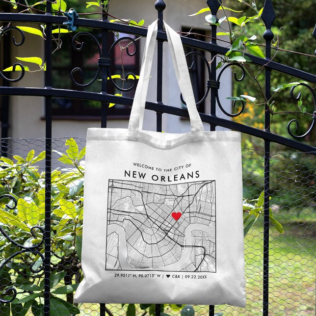 Bolsa Tote Boas-vindas a New Orleans Love Locator (Criador carregado)