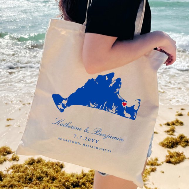 Bolsa Tote Boas-vindas ao Casamento da Marinha de Edgartown e (Criador carregado)
