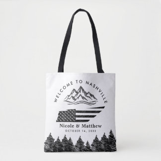 Bolsa Tote Boas-vindas ao Casamento da Montanha Nashville Ten